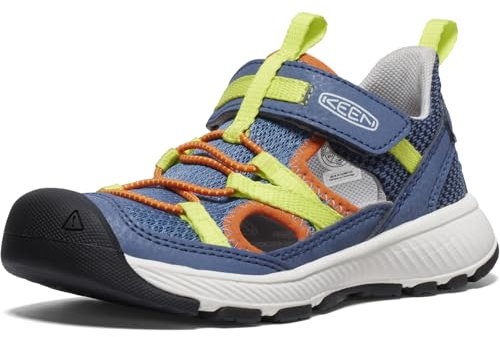 KEEN Unisex Kinder Motozoa Sandalen, Vintage Indigo Scarlet Ibis, 29 EU