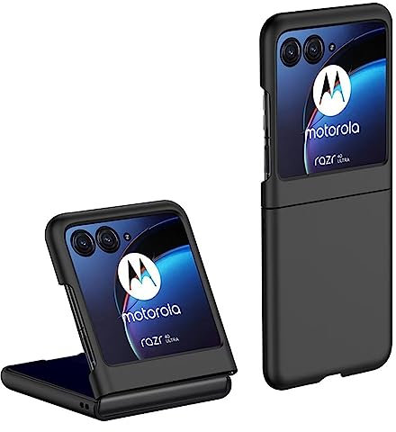 EASSGU Coque en Silicone Adaptée pour Motorola Moto Razr 40 Ultra (6.9 inches), Étui de Téléphone Résistante Aux Chutes et Aux Rayures - Noir