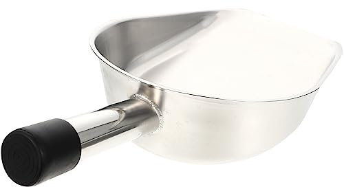 HEMOTON Pala De Hielo De Acero Inoxidable Cucharón Ergonómico Para Cocina Para Cubitos De Hielo y Alimentos Herramienta Práctica y Conveniente