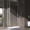 doporro Cabine de Douche en Angle Transparent 80x120cm Paroi de Douche Hauteur de 190cm Portes Coulissantes Montage Réversible Receveur de Douche Inclus Ravenna16K-Plus