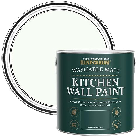 Rust-Oleum White Washable Kitchen Wall Paint in Matt Finish - Still 2.5L
