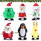 Weihnachten Aufziehspielzeug, 6 Stück Kinder Aufziehspielzeug, Wind Up Pinguin Weihnachtsbaum, Schneemann Weihnachtsmann Figur Uhrwerk Spielzeug, Weihnachtsmann Spielzeug für Begünstigt Geschenk