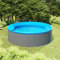 Homgoday Piscina Fuori Terra 350x90 cm Grigio, Mobili per Casa Interno Esterno Soggiorno Camera da Letto