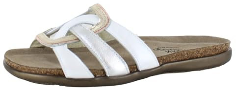 NAOT Footwear Damen Liv Sandale, White Pearl/Soft Silver/Radiant Gold/Soft Rosegold, 7-7.5 Narrow