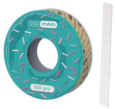 STALEKS PRO BOBBINAIL recambio desechable de lima blanca Papmam Expert para Donut dispensador de lima (Grano 100)