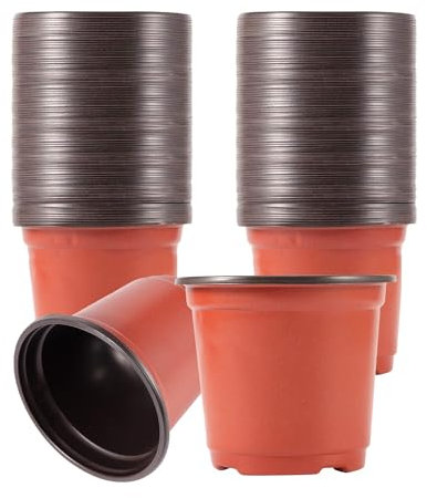 ASOENTIWOX 100Stück Anzuchttöpfe, 10cm Plastik Pflanztöpfe, Aufzuchttöpfe, Blume Pflanze Seed Kultivieren Blumentopf, Gemüse, Sukkulenten, Obst, Krautige Pflanzen Universal