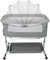 XDAILUYYDS Kinderbett mit Moskitonetz, Kinderreisebett mit Rollen, Babybetten Stubenwagen, Babywiege, Beistellbett, Baby Wippe, Tragbares Bett für Säuglinge Neugeborene (113 * 66 * 84cm)