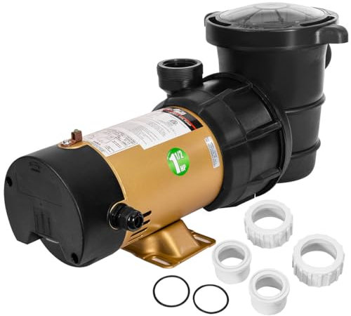 XtremepowerUS - Pompe de piscine variable à 2 vitesses de 1,5 HP Pompe de piscine à haut débit sur le sol, grande passoire avec jeu de réglage coulissant