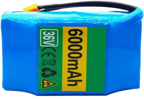 GeMeci 36V 6Ah 10S2P Wiederaufladbarer Li-Ionen-Akku Lithium-Ionen Für Elektrisches Selbstausgleich Scooter Hoverboard Einrad Blau 36V 6Ah,1PCS