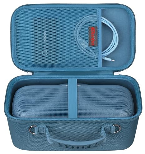 Elonbo Carrying Case for New Bose SoundLink Max Portable Speaker, Wireless Waterproof Bluetooth Speaker Travel Bag Storage Holder, Mesh Pocket for USB Cable Charger, Blue
