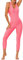 Leggings Winter Damen Gefüttert Winter Leggings Yoga-Kleidung, Körperschönheit, Rückenblase, Yoga-Kleidung, verbundene Körperkleidung, Frauen Lammfell Leggings Thermounterwäsche Damen (Pink, XL)