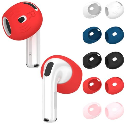 [5 Pares] para AirPods 4 Almohadillas Deportivas Antideslizantes y antiarañazos, de Silicona Suave, Accesorios compatibles con Apple AirPods de 4ª generación (Mezcla de 5 Colores)