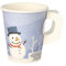 PAPSTAR Trinkbecher mit Henkel, Pappe 0,2 l Ø 8 cm, 9,3 cm Snowman 89845 Einwegbecher Pappbecher Heißgetränkebecher Thermobecher Glühweinbecher Weihnachtsmarkt, 50 Stück