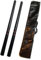 TEKKA BUDO 2er Set Escrima Stock schwarz mit Waffentasche - 65 cm stabile Ausführung - Trainingsstick Arnisstock Holz Eiche Kurzstock Kali Kampfsport, Kali Arnis SV