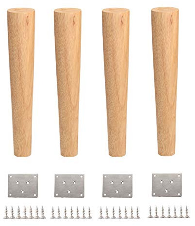 Lot de 4 pieds de meubles en bois massif pour tables hautes et chaises Hauteur 30 à 90 cm