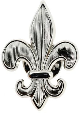 Clj Charles Le Jeune Pin's Fleur De Lys - Argenté Brillant - Royauté Française - Royal - qualité de finition - Epingle - Broche - Badge - ROYAL-FLEUR-LYS