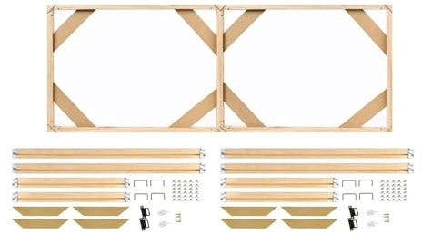 Grand kit de cadre sur toile pour impression de peinture à l'huile en bois massif 70 x 100 cm (l x H) 120 x 30 cm