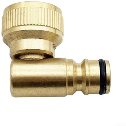 Messingadapter für Gartenschlauch-Wasserhahn, 90-Grad-Winkel, einfach zu verbinden