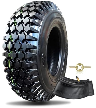 4.10/3.50-6 Reifen und 4.10/3.50-6 Schlauch für Quads, Rasenmäher, Schubkarren, Go-Karts, Schneefräsen, Traktoren, Sackkarren, Transportwagen und Minibikes