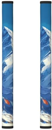 XHMKGGYBZ Refrigerator Handle Covers Set of 2, Prayer Flags Snowy Slope Fridge Door Handle Cover, Washable Appliance Handle Covers for Refrigerator, Microwave, Oven