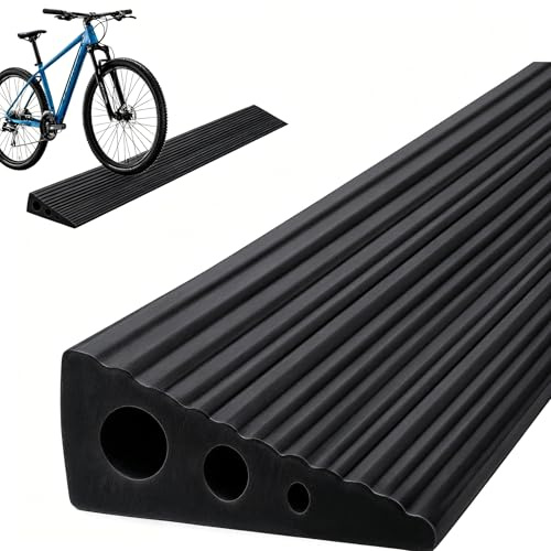 Rampe de seuil de porte 100 x 7 x 3 cm - Rampe de seuil de porte pour robot aspirateur en PVC - Rampe pour fauteuil roulant avec surface antidérapante - Rampe d'accès universelle pour fauteuil roulant