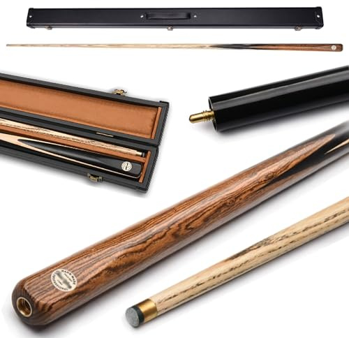 BMKGODN Einteiliger gerader Snooker-Queue im chinesischen Stil, schwarz, 8 Stück, 10 mm, mit Box, geeignet for Männer und Frauen