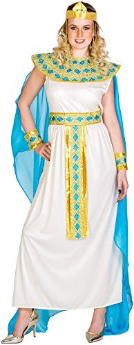 dressforfun tectake Frauenkostüm Kleopatra Ägypterin | bezaubernden Kleid mit Bindegürtel | königlicher Haarschmuck | Handgelenkschmuck (XXL | Nr. 300389)