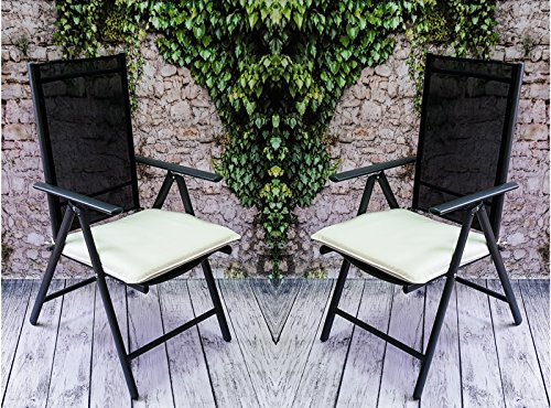 Bankauflage Auflage Sitzauflage Gartenbank Polster Kissen Stuhlkissen Bootkissen Sitzkissen Gartenkissen • Wasserabweisend • 14 Verschiedene Modelle (Stuhlkissen Richmond. Beige 47x52cm)