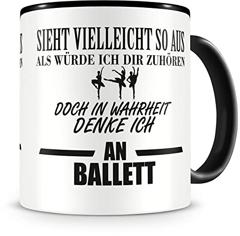 Samunshi® Ich denke an Ballett Tasse Kaffeetasse Teetasse Kaffeepott Kaffeebecher Becher