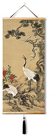 EAPEY Chinesische Mauer Gemälde Songhe für Wanddekorationen Metapher Langlebigkeit-35x80cm