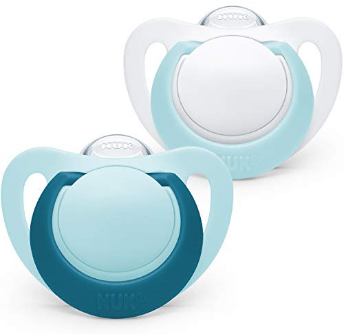 NUK Genius Set mit 2 Schnullern für Jungen, Größe 0