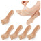 REKYO Femmes Pieds Chaussettes Cinq Doigts Doux Respirant Low Cut Cheville Chaussettes Bas De Soie Les Femmes Filles (Peau-5 paires) - 34-39