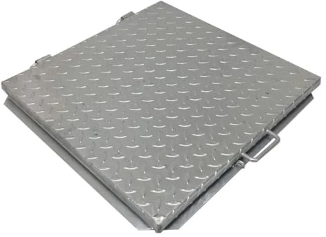 EINSIDE Tapa para registro de cisterna galvanizada en caliente, 50x50 cm | Trampilla de pozo y aljibe en acero galvanizado