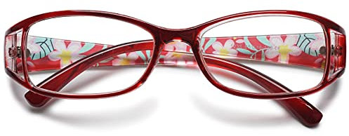 VEVESMUNDO Damen Lesebrille Blumen Katzenaugen Vintage Groß Lesehilfe Sehhilfe Modern Brillen mit Dioptrien 1.0 1.25 1.5 1.75 2.0 2.25 2.5 2.75 3.0 3.5 4.0 4.5 5.0 5.5 6.0