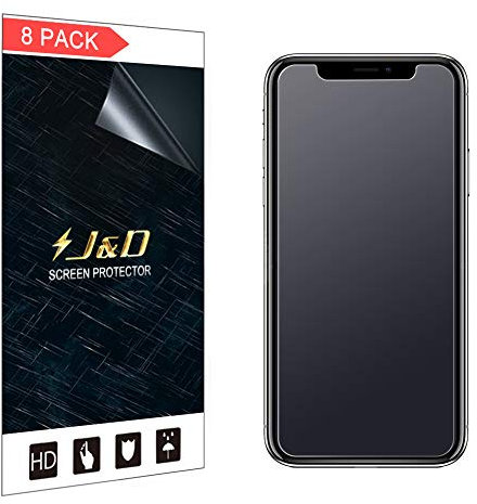 J&D Compatible for iPhone XR Screen Protector (8-Pack), Not Full Coverage, Anti-Glare Matte Film Shield Screen Protector Compatible for iPhone XR 6.1 inch Matte Screen Protector