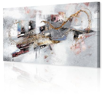decomonkey Wandbilder Abstrakt 150x50 cm 1 Teilig Leinwandbilder Kunstdruck | Strukturleinwand, Holzkeilrahmen, Bild auf Leinwand, Wanddeko, Wohnzimmer, Wanddekoration, Modern, Kunst