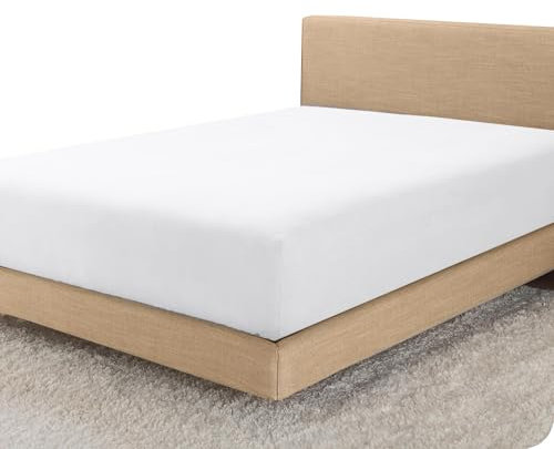 Linens World Egyptian Cotton 4FT Fitted Sheets Breathable, Anti Wrinkle 40cm Deep Pocket 200 Thread Count White Bedding & Linen 122 X 190 CM Small Double Fitted Sheet 3/4 Bed Sheets Fitted