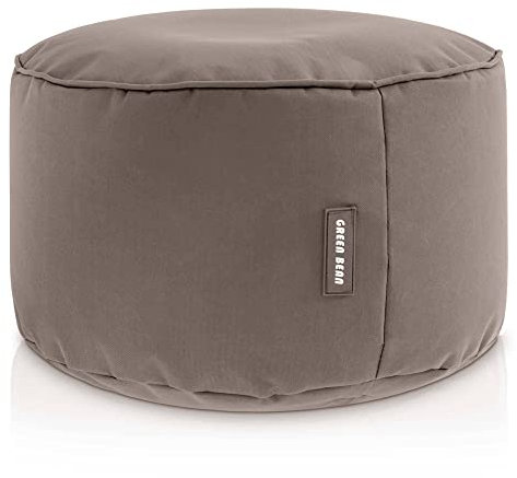 Green Bean Sitzsack-Hocker 25x45cm mit EPS-Perlen Füllung - Fußhocker Fußkissen Sitz-Pouf für Sitzsäcke - Bodenkissen für Kinder und Erwachsene - Fußablage Sitzkissen Sitzhocker Khaki