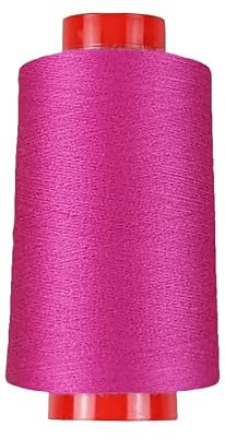 Overlockgarn in 80 Farben, 4000 m Konen, Overlock Nähgarn in Industriequalität (0014 - Fuchsie)