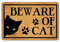 Funny Doormat Beware of Cat Non-Slip Outdoor/Indoor Rubber Door Mats for Front Door/Garden/Kitchen/Bedroom 23.6 x 15.7…