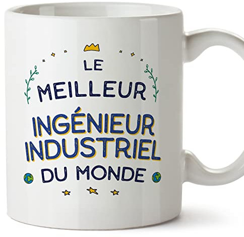 MUGFFINS Tazas para INGENIERO INDUSTRIAL hombre - En Francés - Meilleur du Monde - 11 oz / 330 ml - Regalo original y divertido