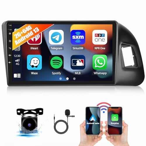 2+64G Android 13 Autoradio für Audi Q5 2010-2018 mit Wireless Carplay Android Auto, 9 Zoll Bildschirm mit Navi Auto Radio Touch Display mit Bluetooth WiFi FM/RDS Hi-Fi Rückfahrkamera