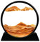 Twohua Sablier 3D en mouvement liquide - Sablier 3D - Paysage de sable profond - Décoration de bureau - Jouets de bureau (17,8 cm, orange)