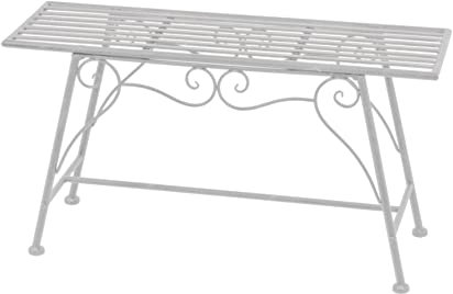 Gravidus Gartenbank Lorin Metall Weiß - Robuste und Elegante Sitzgelegenheit für Garten und Terrasse, ideal für Familienfeiern und Veranstaltungen im Freien