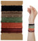 20 Stück Haargummis, Boho-Pferdeschwanzhalter, elastische Haargummis, keine Schäden, dunkle Haargummis, Armbänder für Frauen, Mädchen, Männer, dickes/mittellanges/langes Haar (5 Farben)
