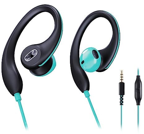 mucro Sport Earbuds Wired in-Ear Headphones with Over Ear Hook Earclip Running Earphones Wrap Around Ear Buds Compatible with Smartphone Laptop Tablet MP3-3.5mm Jack