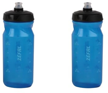 ZEFAL Pack Sense Soft 65 – 2 Trinkflaschen Fahrrad – Rennrad Trinkflasche Sport – BPA Frei Trinkflasche – Sportflasche weich und geruchlos – Blau Transparent, 2 x 650 ml