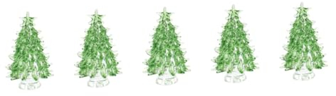 ifundom 5st Weihnachtsbaum Aus Kristall Weihnachtsbaumspitzen Flaschenbürstenbäume Tisch-Weihnachtsbaum Christbaumschmuck Mini-weihnachtsschmuck Saisonaler Baumschmuck Pflanze Kleiner Baum