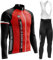 NUNOMO Abbigliamento Completo Ciclismo Uomo Tuta Bici da Corsa Invernale Maglia MTB Manica Lunga + Salopette Imbottiti con Gel 9D MTBGel Caldo e Antivento (TYPE-2A,M)