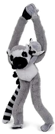 Trigon Plüschtier AFFE, 54 cm, Katta mit Baby, Hängeaffe Affen Hängeaffen Kuscheltier Stofftier Magnet